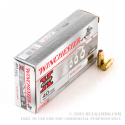 500  Rounds of .40 S&W Ammo by Winchester - 180gr BEB