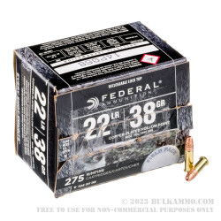 275 Rounds of .22 LR Ammo by Federal Range & Field Pack - 38gr CPHP
