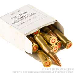 1260 Rounds of 7.62x39mm Ammo by Igman (Brass Case) - 124gr FMJ