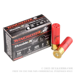 10 Rounds of 12ga 3" Magnum Turkey Ammo by Winchester Supreme Double-X - 2 ounce #5 shot
