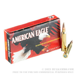 20 Rounds of .223 Rem Ammo by Federal American Eagle - 75gr TMJ