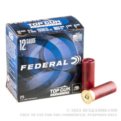 250 Rounds of 12ga Ammo by Federal Top Gun - 1 ounce #8 shot