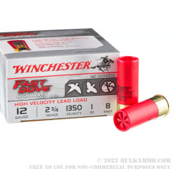 250 Rounds of 12ga Ammo by Winchester Fast Dove - 1 ounce #8 shot