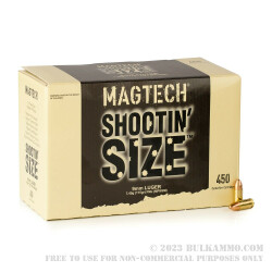 900 Rounds of 9mm Ammo by Magtech - 115gr FMJ