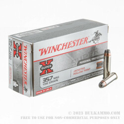 50 Rounds of .357 Mag Ammo by Winchester Super-X - 158gr JHP