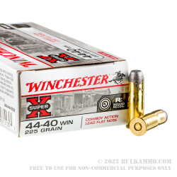 50 Rounds of .44-40 Win Ammo by Winchester - 225gr LFN