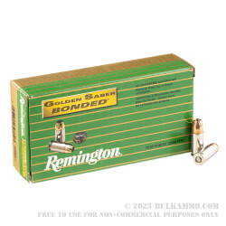 50 Rounds of 9mm +P Ammo by Remington Golden Saber Bonded - 124gr BJHP
