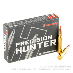 20 Rounds of .338 Lapua Ammo by Hornady Precision Hunter - 270gr ELD-X