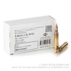 510 Rounds of 5.56x45 Ammo by MEN - 56gr FMJ