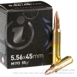 20 Rounds of 5.56x45 Ammo by Igman - 55gr FMJ M193