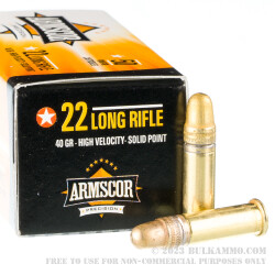 5000 Rounds of .22 LR Ammo by Armscor Precision - 40gr CPRN
