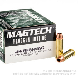 20 Rounds of .44 Mag Ammo by Magtech - 200gr SCHP