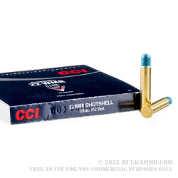 20 Rounds of .22 WMR Ammo by CCI - 52gr #12 Shotshell