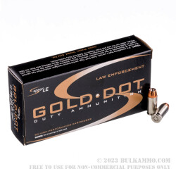 1000 Rounds of .40 S&W Ammo by Speer Gold Dot - 165gr JHP
