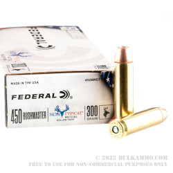 200 Rounds of .450 Bushmaster Ammo by Federal Non-Typical  - 300gr JHP