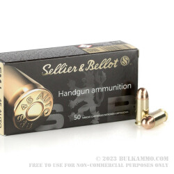 50 Rounds of .45 ACP Ammo by Sellier & Bellot - 230gr FMJ