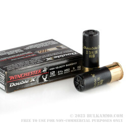 5 Rounds of 12ga Ammo by Winchester Double X -  00 Buck