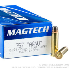 1000 Rounds of .357 Mag Ammo by Magtech - 158gr SJHP