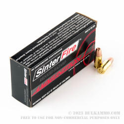 50 Rounds of 9mm Ammo by SinterFire - 90gr Frangible