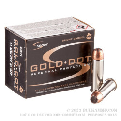 20 Rounds of .44 Mag Ammo by Speer - 200gr JHP