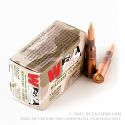 20 Rounds of 7.62x54r Ammo by Wolf Military Classic - 148gr FMJ