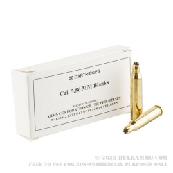 1000 Rounds of 5.56x45 Blank Ammo by Armscor -  Blanks