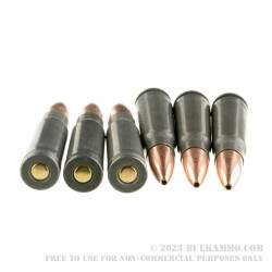 20 Rounds of 7.62x39mm Ammo by Wolf WPA MC - 124gr HP