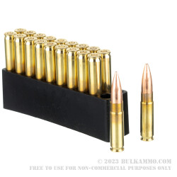 20 Rounds of .300 AAC Blackout Ammo by Nosler Match Grade - 220gr Custom Competition