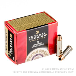 20 Rounds of .38 Spl +P Ammo by Federal Premium - 129gr Hydra-Shok JHP