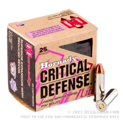 250 Rounds of .38 Spl Ammo by Hornady Critical Defense - 90gr FTX