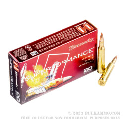 20 Rounds of 6 mm Rem Ammo by Hornady Superformance - 95gr SST