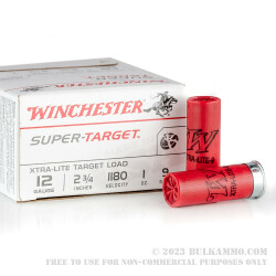 250 Rounds of 12ga Ammo by Winchester - 1 ounce #9 shot