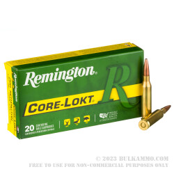 20 Rounds of .260 Rem Ammo by Remington Core-Lokt - 140gr PSP