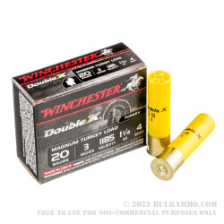 10 Rounds of 20ga Ammo by Winchester Double X Turkey - 1 1/4 ounce #4 shot