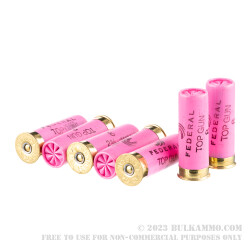 250 Rounds of 12ga Pink Hull Ammo by Federal - 1 1/8 ounce #8 shot