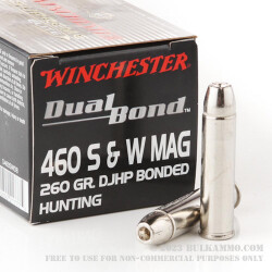 20 Rounds of .460 S&W Ammo by Winchester - 260gr JHP