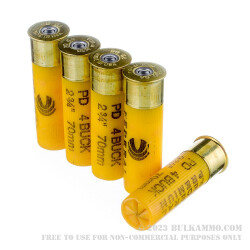 5 Rounds of 20ga Ammo by Federal Premium Personal Defense -  #4 Buck