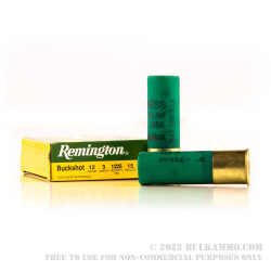250 Rounds of 12ga 3" Magnum Ammo by Remington -  00 Buck