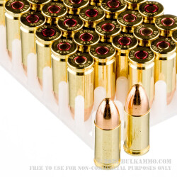 50 Rounds of 9mm Ammo by MEN - 124gr FMJ
