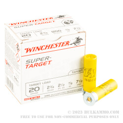 25 Rounds of 20ga Ammo by Winchester - 7/8 ounce #7 1/2 shot