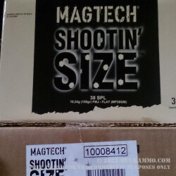 300 Rounds of .38 Spl Ammo by Magtech Shootin' Size - 158gr FMJFN