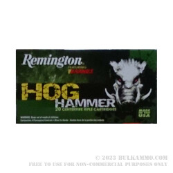 20 Rounds of .308 Win Ammo by Remington Hog Hammer - 168gr TSX