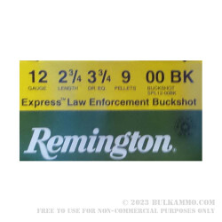 25 Rounds of 12ga Ammo by Remington Express LE - 2-3/4"  00 Buck