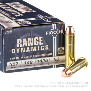 50 Rounds of .357 Mag Ammo by Fiocchi - 142gr FMJTC review