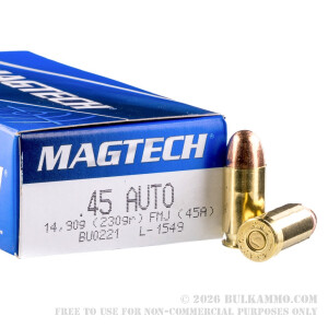 1000 Rounds of .45 ACP Ammo by Magtech - 230gr FMJ review