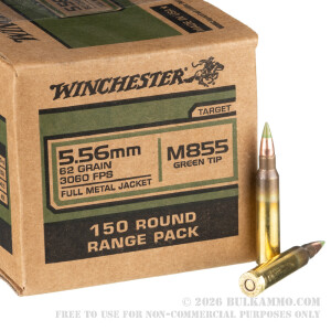 5.56x45 - 62 Grain FMJ M855 - Winchester - 600 Rounds review