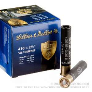 25 Rounds of .410 Ammo by Sellier & Bellot - 2-1/2" Multi Shot 000 Buck & BB Shot review