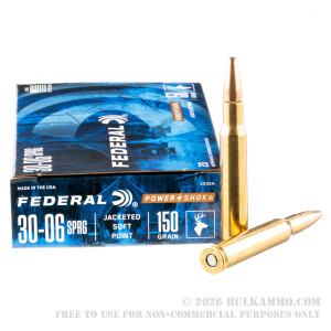 20 Rounds of 30-06 Springfield Ammo by Federal - 150gr SP review