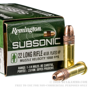 50 Rounds of .22 LR Ammo by Remington Subsonic - 40gr CPHP review