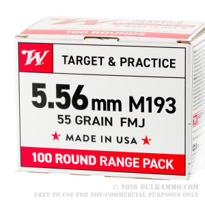 1000 Rounds of 5.56x45 Ammo by Winchester USA - 55gr FMJ M193 review